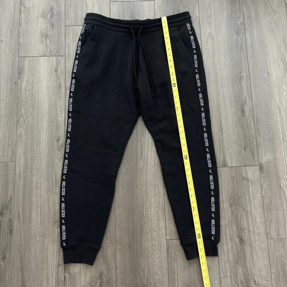 Hollister Jogger Sweatpants Mens XL Zip Pocket Elastic Waist Drawstring Black